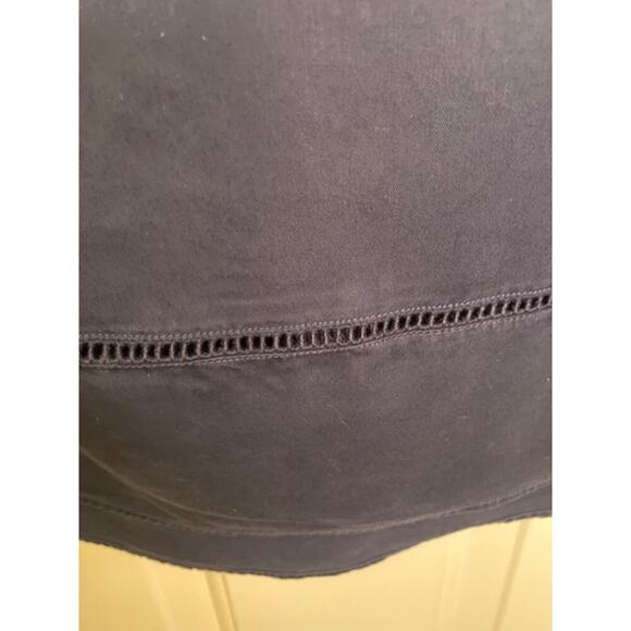 Crown & Ivy Top Womens Small Navy Pullover Blouse Split Neck Flutter Sleeve - Picture 4 of 4